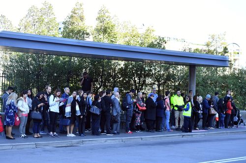 The closure of the Epping to Chatswood rail line faced its first big test today as commuters were redirected to replacement buses.