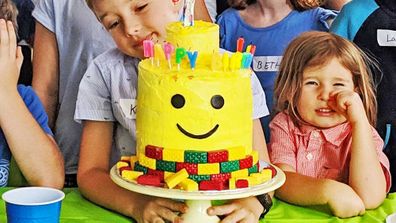 Lego kid's party cake