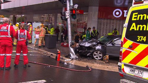 The driver is believed to have lost control of the vehicle. (9NEWS)