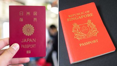 Japan and Singapore passports