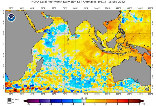 The recent bout of wet and stormy weather is being fuelled by a strong negative Indian Ocean Dipole.