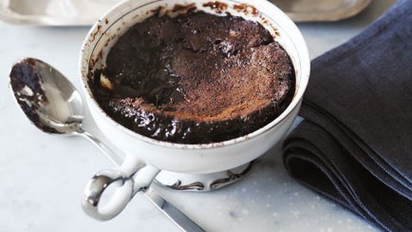 Chocolate-chestnut self-saucing puddings