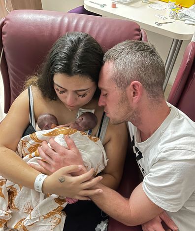 Sky Matheos and her partner Trisden lost their twins when they were four days old.