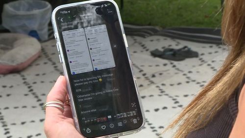 Gina começou a receber mensagens de texto suspeitas.