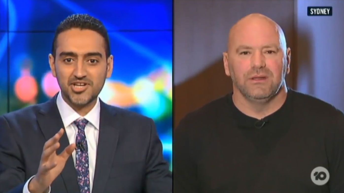 Waleed Aly grills UFC boss Dana White in tense exchange on The Project