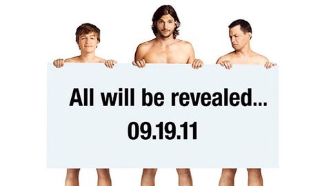 Ashton Kutcher gets naked for Two and a Half Men