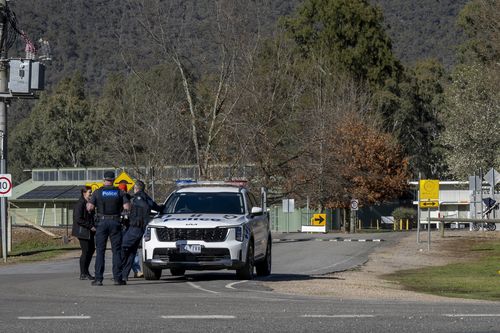 Área de preparação da polícia em fornos. 9 de setembro de 2025. Foto: Eddie Jim.