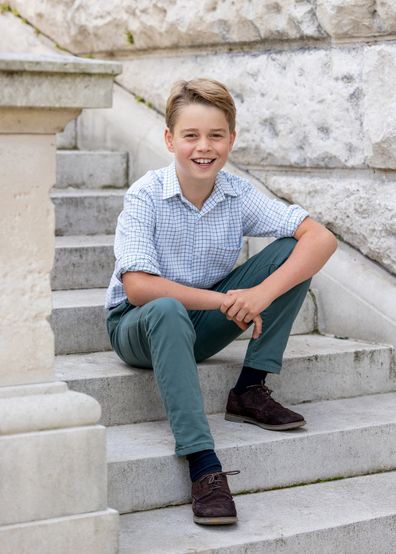 Britain's Prince George poses in this undated handout picture issued by Kensington Palace ahead of his tenth birthday, in Windsor, Britain, and released on July 21, 2023. Millie Pilkington/Kensington Palace/PA Wire/Handout via REUTERS ATTENTION EDITORS - THIS IMAGE HAS BEEN SUPPLIED BY A THIRD PARTY. NO RESALES. NO ARCHIVES. MANDATORY CREDIT.    NOTE TO EDITORS: THIS HANDOUT PHOTO MAY ONLY BE USED IN FOR EDITORIAL REPORTING PURPOSES FOR THE CONTEMPORANEOUS ILLUSTRATION OF EVENTS, THINGS OR THE P