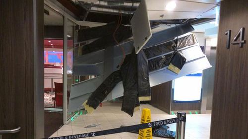 Damage on Royal Caribbean’s Anthem of the Seas in the storm in 2016 