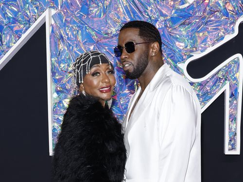 NEWARK, NEW JERSEY - SEPTEMBER 12: Diddy (R) and his mother, Janice Combs attend the 2023 MTV Video Music Awards at Prudential Center on September 12, 2023 in Newark, New Jersey. (Photo by Jason Kempin/Getty Images for MTV)