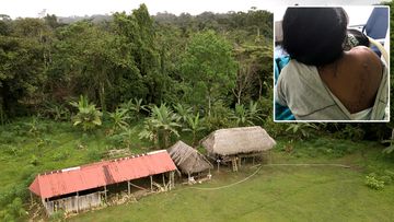 The improvised temple where a pregnant woman, five of her children and a neighbour were killed in a religious ritual in the jungle community of El Terron, Panama.