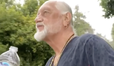 Mick Fleetwood even jumped on a board - and created an account just for the video.