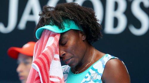 Venus Williams crashed out to fellow American Madison Keys. (AAP)