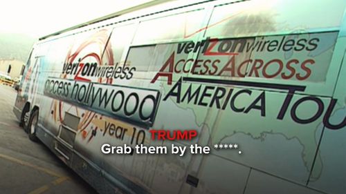 Trump's infamous comment on the set of Access Hollywood has continued to haunt him.