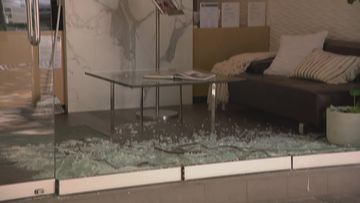 A man has been arrested after dozens of shop fronts and car windows were smashed on Sydney&#x27;s northern beaches.The man&#x27;s alleged crime spree in Manly and nearby Allambie Heights lasted more than an hour.
