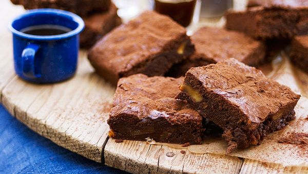 Dark chocolate, fig and muscat brownies