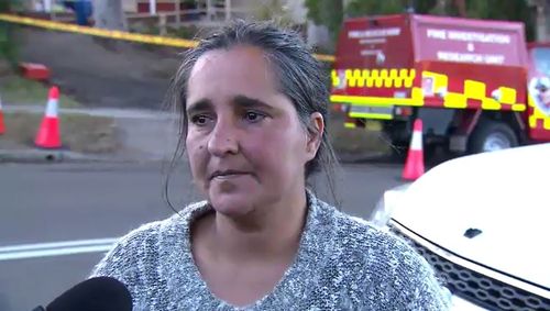 Mother of five Lilliana Lopez burnt her hand trying to put out the fire. Picture: 9NEWS