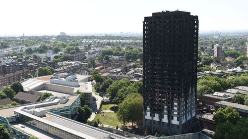 Grenfell Tower in London was covered with flammable cladding.