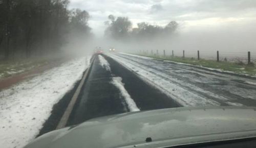 The incredible act of bravery came during a fierce hailstorm in Queensland.