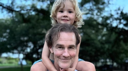 James Van Der Beek with his son Jeremiah