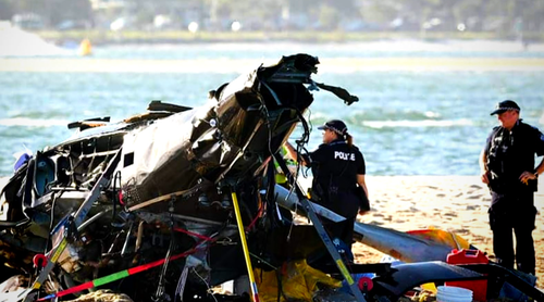 Devastated father Simon Tadros has spoken out for the first time about the moment his wife was killed and his son was critically injured in the Sea World helicopter crash on January 2.