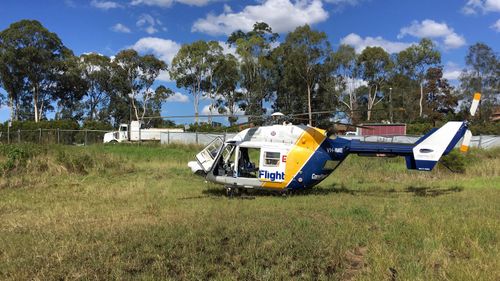 A CareFlight rapid response team was dispatched to the scene in Wetherill Park, and landed in a vacant block 150 metres away from the scene.