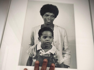 Lenny Kravitz and his mother
