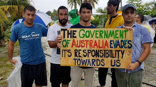 The men who want to stay at the Manus Island facility have been told they may be removed if they don't leave of their own accord. (AAP)
