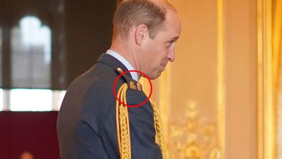 Prince William, the Prince of Wales shows his updated uniform at Windsor Castle, with features cyphers of both Queen Elizabeth and King Charles, something that hasn't been seen for decades
