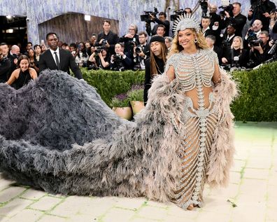  Beyoncé attends the 2026 Met Gala celebrating "Costume Art" at the Metropolitan Museum of Art on May 04, 2026 in New York City.