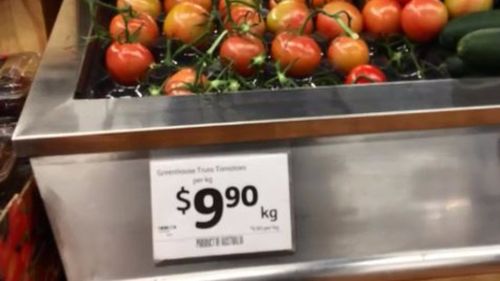 Red-hot tomato prices are cropping up across the nation's east coast. (9NEWS)