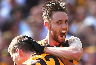 The Hawks forward kicked four goals in a grand final for the second time.