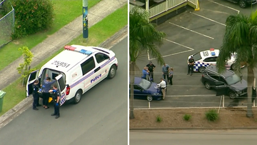 A dramatic police chase from the Gold Coast to Logan has ended with two people in custody.