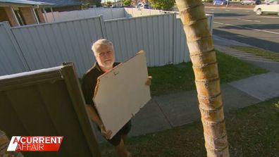 Queensland pensioner, Kevin Brummel put up a "board of shame".