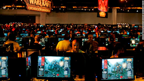 A 'World of Warcraft' game area at BlizzCon in 2009