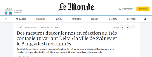 Le Mondey on Sydney outbreak