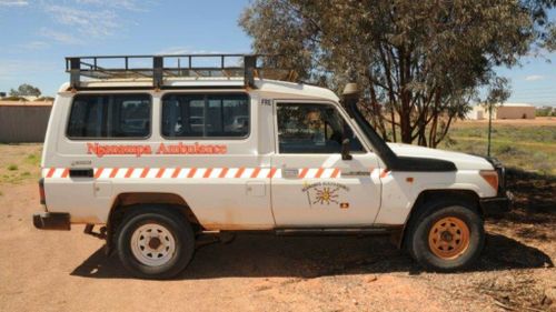 Ms Woodford's ambulance. (Supplied)