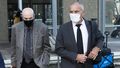 Chris Dawson (right) leaving the Federal Court of Australia on Tuesday May 17.