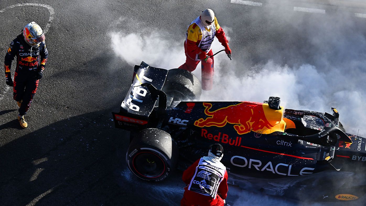 Max Verstappen's title defence dealt another crushing blow as Red Bull ace retires, Charles Leclerc wins