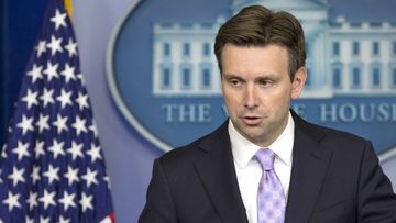 White House press secretary Josh Earnest says US intelligence has data to back up the theory that pro-Russian rebels shot down MH17. (AAP)