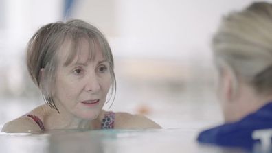Jillian learned to swim at age 70 after surviving the floods left her with a fear of water 