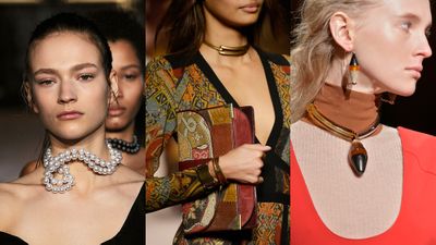 <p><strong>Chokers:</strong> They may conjure up images of ‘90s grunge, but this season the choker gets a refresh via precious jewels and metals. To win the style stakes go statement or go home.</p>
