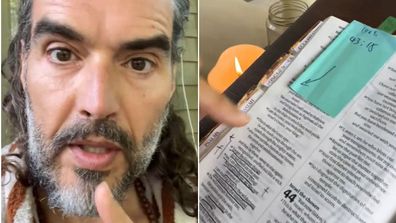 Russell Brand finds the bible verse 