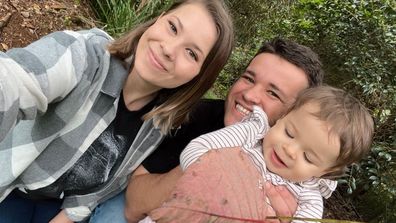 Bindi Irwin shares adorable family photo fail with Chandler Powell and Grace Warrior.