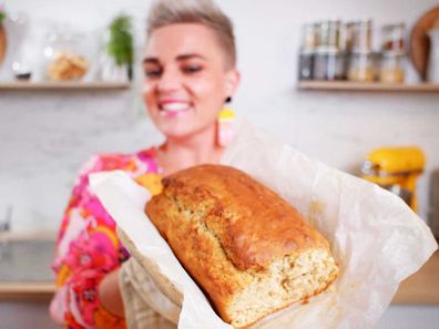 Easy five-ingredient, five minute mix banana bread