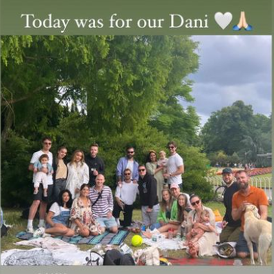 Tom Mann holds memorial for late wife Dani Hampson who died on their wedding day.