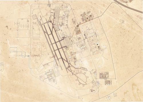 This satellite image from Planet Labs PBC shows Al Udeid Air Base outside of Doha, Qatar, Sunday, June 15, 2025. (Planet aLabs PBC via AP)