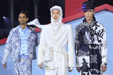 A model walks the runway during the Louis Vuitton Menswear Fall/Winter 2022- 2023 show as