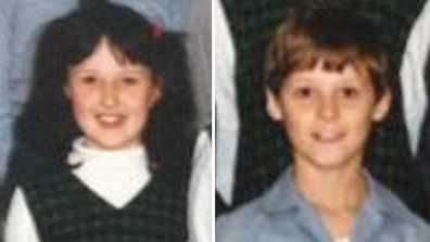 Jen and Andrew as kids in elementary school.