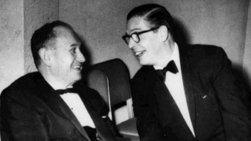 Harry Einstein ve Milton Berle, trajediden birkaç dakika önce.